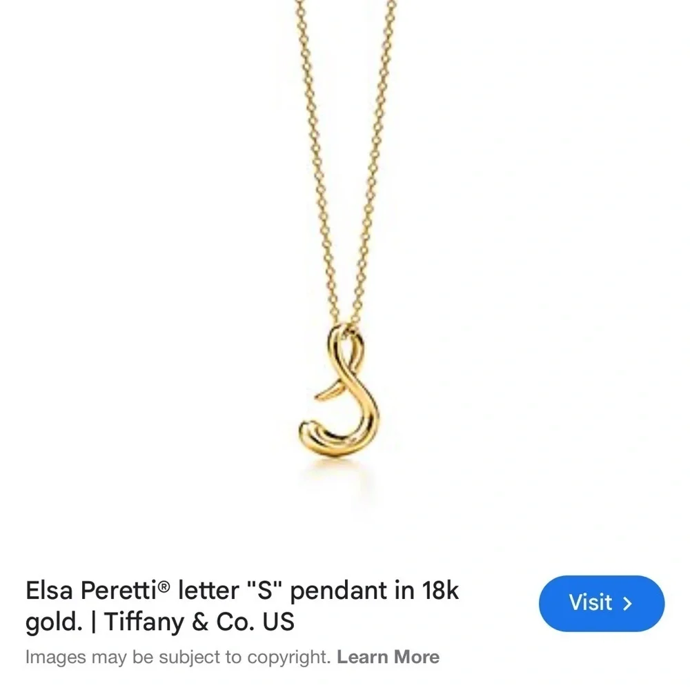 RARE Tiffany & Co. Elsa Peretti Initial S Keychain Sterling Silver